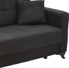 Σετ σαλονιού Modesto 2τεμ ύφασμα σε μαύρη απόχρωση 215x85x80 εκ.