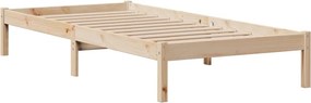 vidaXL Κρεβάτι Βιβλιοθήκη Χωρίς Στρώμα 75x190 εκ Μασίφ Ξύλο Πεύκο