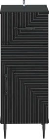 vidaXL Ντουλάπι Αποθήκευσης Μπάνιου HAARLEM Μαύρο 30 x 31 x 80 εκ.
