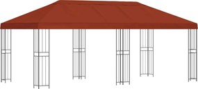 vidaXL Κιόσκι με Πλαϊνές Τοίχους 6 x 3 m Τερακότα