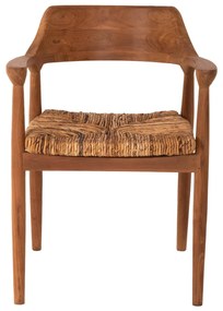 Καρέκλα-Πολυθρόνα C9401.01 Μασίφ Ξύλο Teak Φυσικό 58x52x77Yεκ. 58x52x77 εκ.