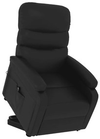 vidaXL Πολυθρόνα με Ανύψωση Μαύρη από Συνθετικό Δέρμα