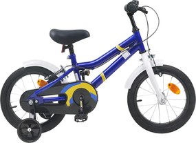 vidaXL Παιδικό Ποδήλατο 14 ίντσες για 3-5 ετών Μπλε Λευκό