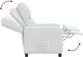 vidaXL Κάθισμα μασάζ Λευκό Πολυεστέρας