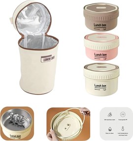 Σετ 3 Δοχεία Φαγητού Inox 1540ml σε Θερμική Τσάντα