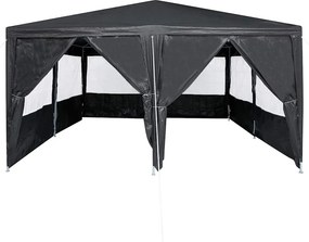 vidaXL Σκηνή Πάρτυ Ανθρακί 400 x 400 x 266 εκ Πολυαιθυλένιο