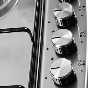 HAUSBERG HB-555 INOX 4 GAS Εντοιχιζόμενη Εστία