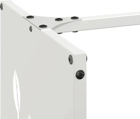 vidaXL Ράφι Καυσόξυλων Λευκό 40x30x80 εκ. Χάλυβας ψυχρής έλασης