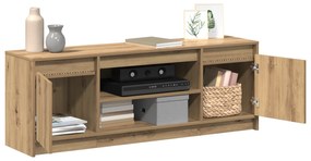 vidaXL Κονσόλα TV με LED Artisan Oak 139.5x34x50 cm Επεξεργασμένου Ξύλου