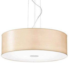 Φωτιστικό Οροφής Woody 087719 60x24/233cm 5xE27 60W Beige Ideal Lux