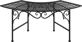 vidaXL Παγκάκι Δέντρου Μαύρο 113 εκ. από Ατσάλι