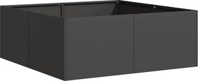 vidaXL Ζαρντινιέρα Μαύρη 80x80x30 εκ. από Χάλυβα