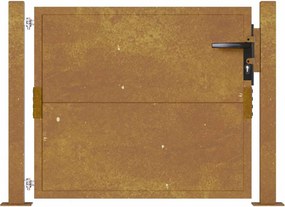 vidaXL Πόρτα Κήπου από Ατσάλι Corten 100x75 εκ.