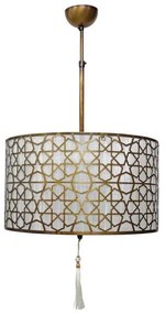 Κρεμαστό Φωτιστικό Οροφής 3xE27 Οργάντζα Casablanca Heronia Lighting 14-0284 Μπρονζέ