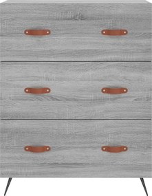 vidaXL Ντουλάπι Γκρι Sonoma 69,5 x 34 x 180 εκ. Επεξεργασμένο Ξύλο