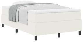 vidaXL Κρεβάτι με Στρώμα Κρέμ - 120 x 200 εκ, Βελουτέ Ύφασμα