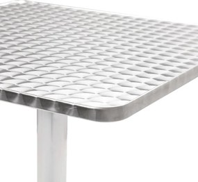 vidaXL Τραπέζι Κήπου Ασημί 60 x 60 x 70 εκ. Αλουμινίου