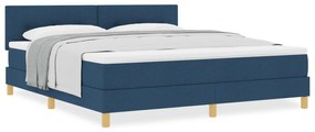 vidaXL Κρεβάτι Σπαστό με Στρώμα Μπλε 180x200 εκ. Ύφασμα