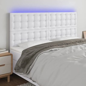 Κεφαλάρι Κρεβατιού LED Λευκό 160x5x118/128 εκ - Λευκό