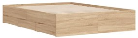 vidaXL Πλαίσιο Κρεβατιού με συρτάρια Sonoma Δρυς 120x200εκ. Επεξ. Ξύλο
