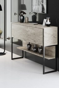 Μπουφές Τραβερτίνη / Μαύρο FOCOS 120x30x80