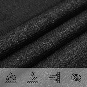 vidaXL Ικανότητα Σκίασης Μαύρο 2 x 6 m HDPE
