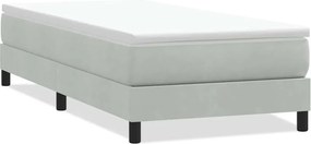 vidaXL Box Spring Κρεβάτι χωρίς στρώμα Ανοιχτό γκρι Βελούδινο