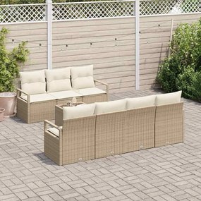 vidaXL Σετ Καναπέ Κήπου 8 pcs Μπεζ, Κρέμα 55 x 55 x 37 εκ