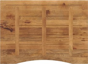 vidaXL Επιφάνεια Γραφείου Καμπύλη 110x80x2,5 εκ Μασίφ Ακατ. Μάνγκο