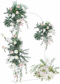 vidaXL Αψίδα Γάμου Λευκό 100 x 39 x 200 εκ. Ατσάλι