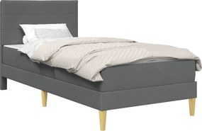 vidaXL Σκελετός Κρεβατιού Σκούρο Γκρι 90 x 190 cm Πολυεστέρας