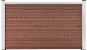vidaXL Πάνελ Περίφραξης Καφέ 180 x 105 εκ. από WPC