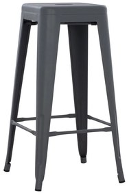 Σκαμπό Melita HM8642.10 43x43x78cm Grey Metal
