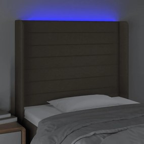 ΚΕΦΑΛΑΡΙ ΚΡΕΒΑΤΙΟΥ LED TAUPE 93X16X118/128ΕΚ. ΥΦΑΣΜΑΤΙΝΟ 3124174