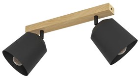 Φωτιστικό Σποτ 54xH23cm Δίφωτο 2x E27 Μαύρο- Καφέ Eglo Cottoro 900432