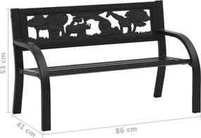 vidaXL Παγκάκι Κήπου Παιδικό 86 εκ. από Ατσάλι