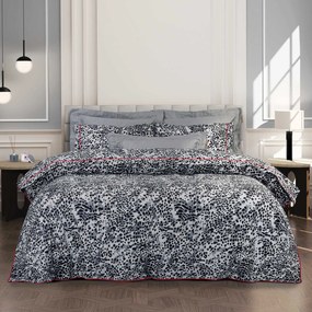 Σετ Σεντόνια Polycotton Υπέρδιπλα 240x260εκ. Essential 2165 Γκρι-Μαύρο Greenwich Polo Club