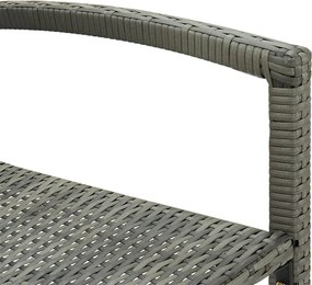 vidaXL Σκαμπό Μπαρ 2 τεμ. Γκρι από Συνθετικό Ρατάν