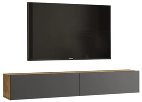 Dello wall TV unit anthracite-sonoma color 180x31.6x29.6cm 180x31.6x29.6 εκ.