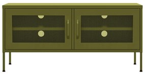 vidaXL Έπιπλο Τηλεόρασης Πράσινο Λαδί 105x35x50 εκ. από Ατσάλι