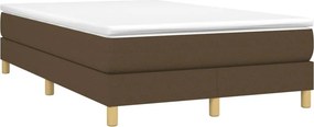 vidaXL Κρεβάτι Boxspring με Στρώμα Σκούρο Καφέ 120x190 εκ Υφασμάτινο
