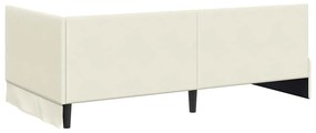 vidaXL Κρεβάτι Γωνίας με κεφαλάρι Κρεμ 90 x 190 cm Βελούδο