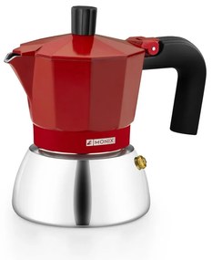 Ιταλικη καφετιερα BRA INOX RED 3T Κόκκινο