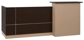 ΓΡΑΦΕΙΟ ΥΠΟΔΟΧΗΣ DALTON HM2068.01 ΜΕΛΑΜΙΝΗ ΣΕ WENGE-ΜΠΕΖ 240x80x106Υεκ.
