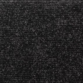 vidaXL Πατάκια Σκάλας 15 τεμ. Μαύρα 65x21x4 εκ. Βελονιασμένο Ύφασμα