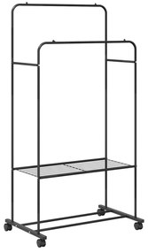 vidaXL Ράφι Ρούχων Μονόχρωμο Μαύρο