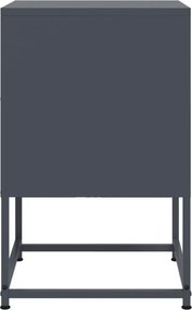 vidaXL Κομοδίνα 2 τεμ. Ανθρακί 36 x 39 x 60,5 εκ. Ατσάλινο