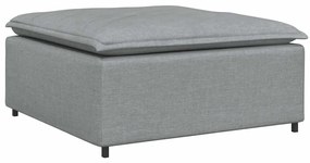 vidaXL Υποπόδιο Καναπέ Ανοιχτό Γκρι 100 x 100 x 48 εκ.