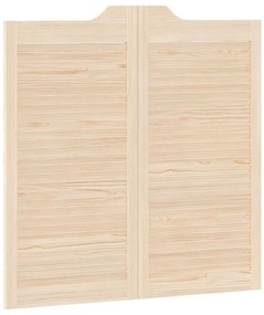 SWING DOORS LOUVRED DESIGN 1-PAIR 100X100 CM ΜΑΣΙΦ ΞΥΛΟ ΠΕΥΚΟ 4107134