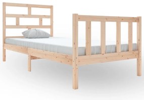 vidaXL Πλαίσιο Κρεβατιού Μονό 90 x 190 εκ. Μασίφ Ξύλο Πεύκου